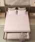 Home Essential Pastel Poetry Geo King Bedsheet, Aldo Blush|144TC Cotton| 2 Pillow Covers