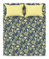 Home Essential King Printed Bedsheet, 144TC, 100% Cotton-Elaila Navy Blue