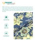 Home Essential King Printed Bedsheet, 144TC, 100% Cotton-Elaila Navy Blue