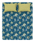 Home Essential King Printed Bedsheet, 144TC, 100% Cotton-Yasmin Teal