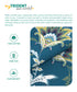 Home Essential King Printed Bedsheet, 144TC, 100% Cotton-Yasmin Teal