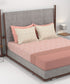 Home Essential King Printed Bedsheet, 144TC, 100% Cotton-Emaar Red