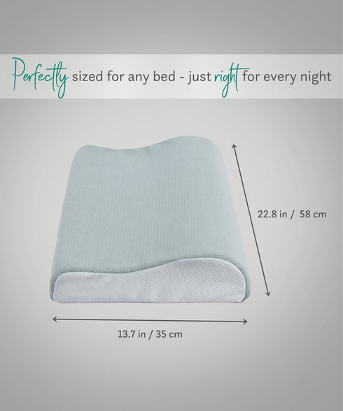 Urban Comfort Contour Cloud Pillow, 35 X 58 CM, Pack of 1| Grey
