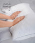 Urban Comfort Quilt Cloud Pillow, 43X69 CM, Pack of 1| White