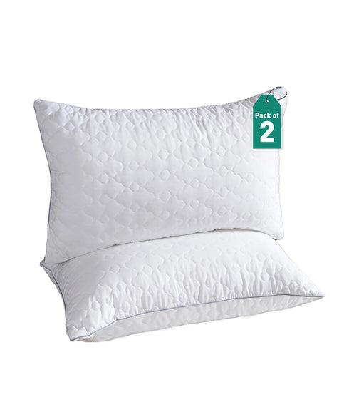 Urban Comfort Quilt Cloud Pillow, 43X69 CM, Pack of 1| White