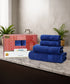 Celebration 4Pc Towel set, Midnight Blue | 450 GSM Cotton