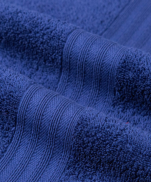 Celebration 4Pc Towel set, Midnight Blue | 450 GSM Cotton