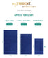Celebration 4Pc Towel set, Midnight Blue | 450 GSM Cotton