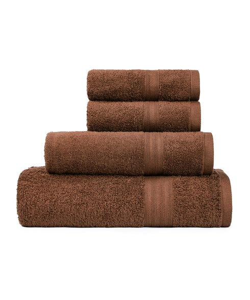 Celebration 4Pc Towel set, Cafe Noir | 450 GSM Cotton