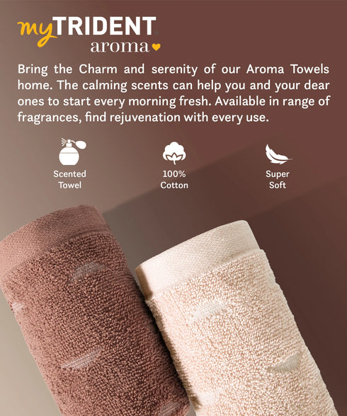 Aroma 4Pc Towel Set, Sandalwood| 500 GSM Cotton