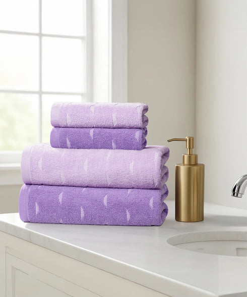 Aroma 4Pc Towel Set, Lavender| 500 GSM Cotton