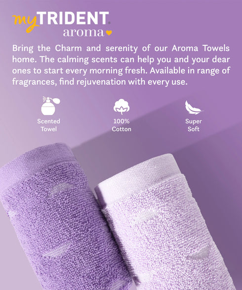 Aroma 4Pc Towel Set, Lavender| 500 GSM Cotton
