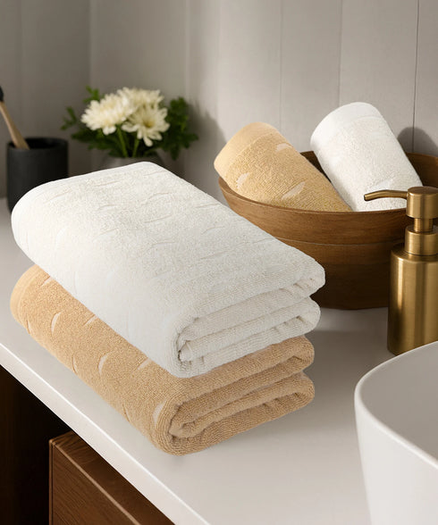 Aroma 4Pc Towel Set, Vanilla| 500 GSM Cotton
