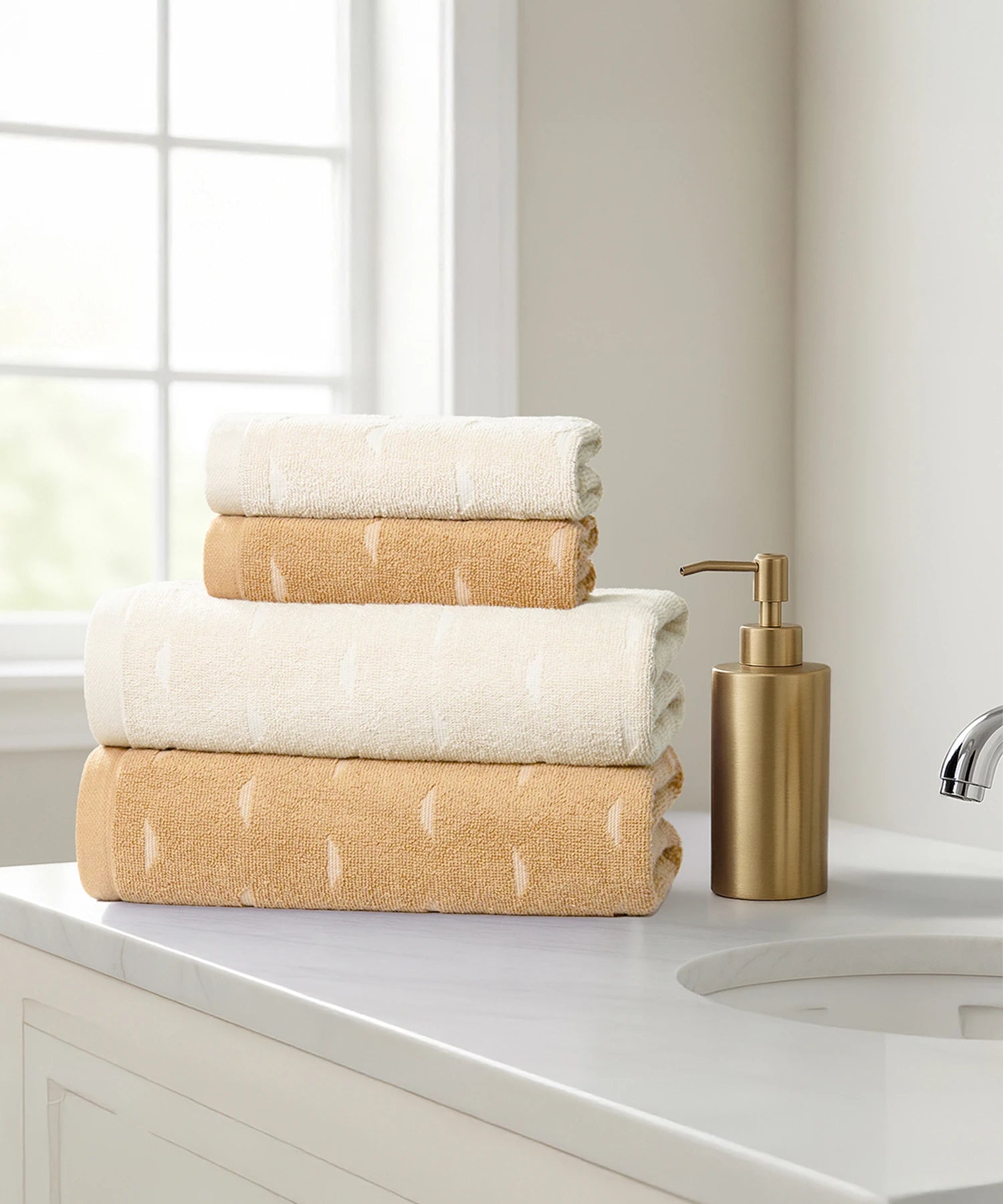 Aroma 4Pc Towel Gift Set, Vanilla| 500 GSM Cotton