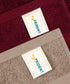 Soft Comfort 4 Pc Hand Towel, Acorn & Wine Red| 509 GSM Cotton|Air Rich Technology