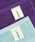 Soft Comfort 4 Pc Hand Towel, Nile Blue & Plum| 509 GSM Cotton|Air Rich Technology
