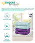 Soft Comfort 4 Pc Hand Towel, Nile Blue & Plum| 509 GSM Cotton|Air Rich Technology