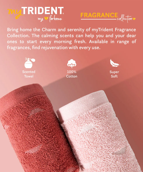 Fragrance 4Pc Towel Set, Strawberry| 500 GSM Cotton
