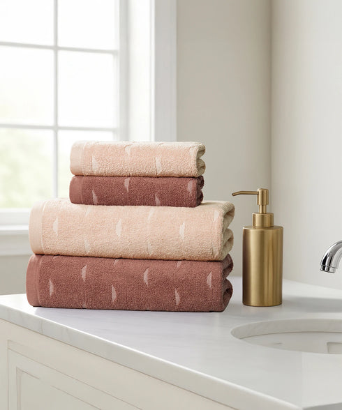 Fragrance 4Pc Towel Set, Sandalwood| 500 GSM Cotton