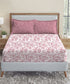Urban Comfort Queen Bedsheet Set, Juliet Pink |144 TC Cotton| 2 Pillow Covers