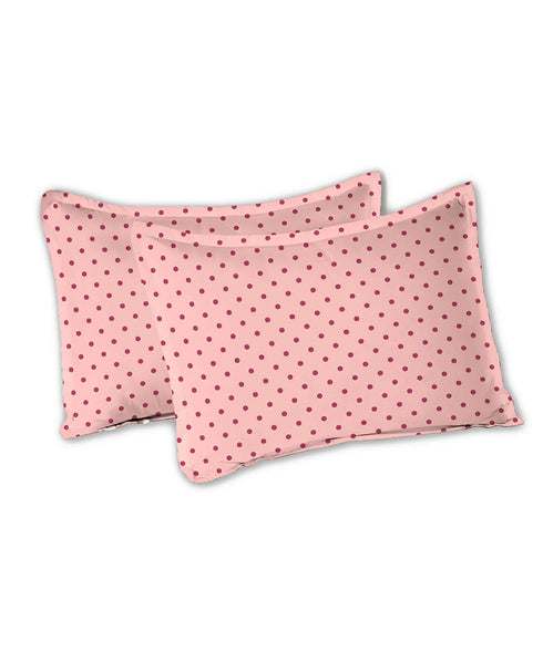 Urban Comfort Queen Bedsheet Set, Party Mood Pink |144 TC Cotton| 2 Pillow Covers