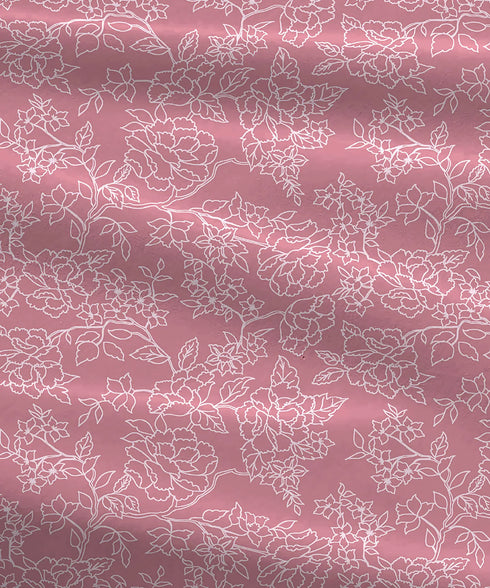 Urban Comfort Single Bedsheet Set, Juliet Pink|144 TC Cotton| 1 Pillow Covers