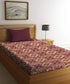 Urban Comfort Single Bedsheet Set, Modern Brown |144 TC Cotton| 1 Pillow Covers