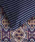 Urban Comfort Single Bedsheet Set, Modern Indigo |144 TC Cotton| 1 Pillow Covers