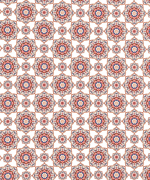 Urban Comfort Single Bedsheet Set, Majestic Mandala Red |144 TC Cotton| 1 Pillow Covers