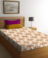 Urban Comfort Single Bedsheet Set, Majestic Mandala Yellow |144 TC Cotton| 1 Pillow Covers