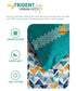 Urban Comfort Single Bedsheet Set, Trippy Triangles Blue |144 TC Cotton| 1 Pillow Covers