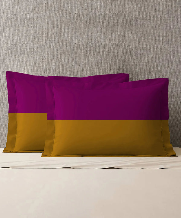 Urban Comfort Pillow Covers Set, Majestic Mandala Yellow| 144 TC Cotton