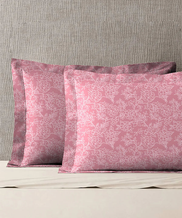Urban Comfort Pillow Covers Set, Juliet Pink| 144 TC Cotton