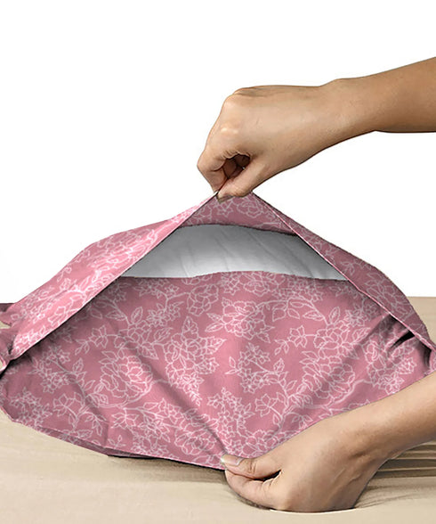 Urban Comfort Pillow Covers Set, Juliet Pink| 144 TC Cotton