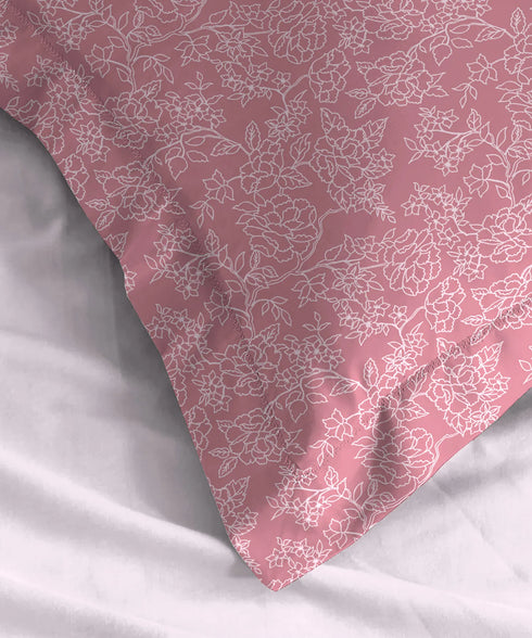 Urban Comfort Pillow Covers Set, Juliet Pink| 144 TC Cotton