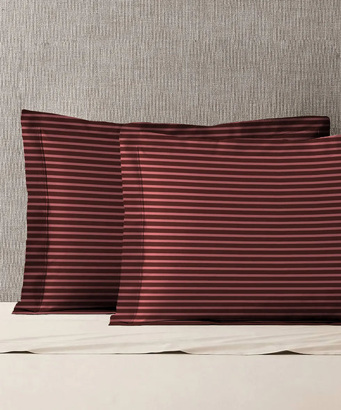Urban Comfort Pillow Covers Set, Modern Brown| 144 TC Cotton