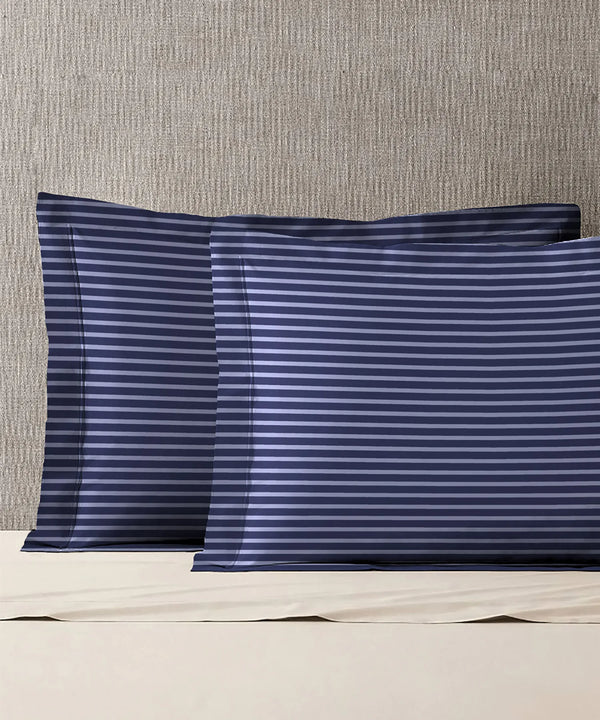Urban Comfort Pillow Covers Set, Modern Indigo| 144 TC Cotton