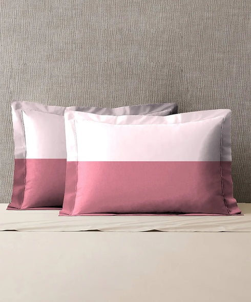 Urban Comfort Pillow Covers Set, Delicate Blush| 144 TC Cotton