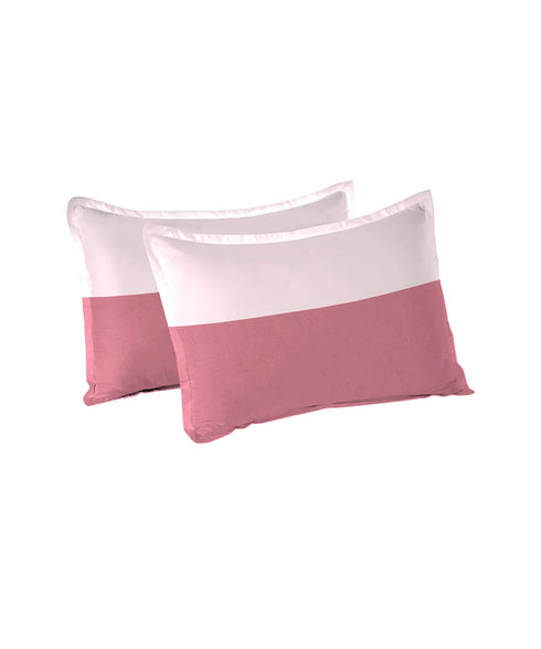 Urban Comfort Pillow Covers Set, Delicate Blush| 144 TC Cotton