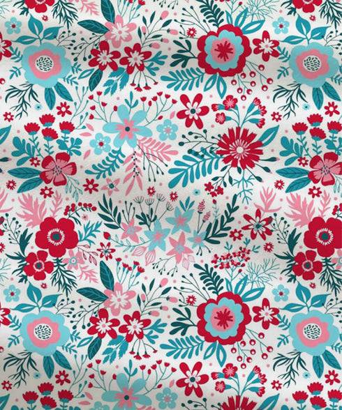 Urban Comfort King Fitted Bedsheet Set, Gardenia Blooms Pink|144 TC Cotton| 2 Pillow Covers