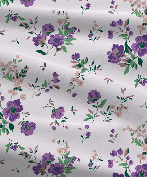 Urban Comfort King Fitted Bedsheet Set, Sunset Purple |144 TC Cotton| 2 Pillow Covers