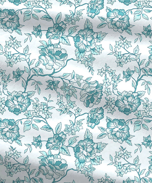 Urban Comfort King Fitted Bedsheet Set, Juliet Blue |144 TC Cotton| 2 Pillow Covers