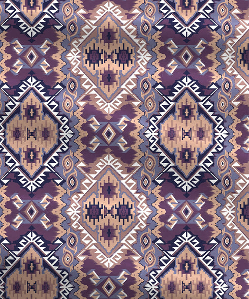 Urban Comfort King Fitted Bedsheet Set, Modern Indigo|144 TC Cotton| 2 Pillow Covers