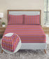 Urban Comfort King Fitted Bedsheet Set, Party Mood Pink|144 TC Cotton| 2 Pillow Covers