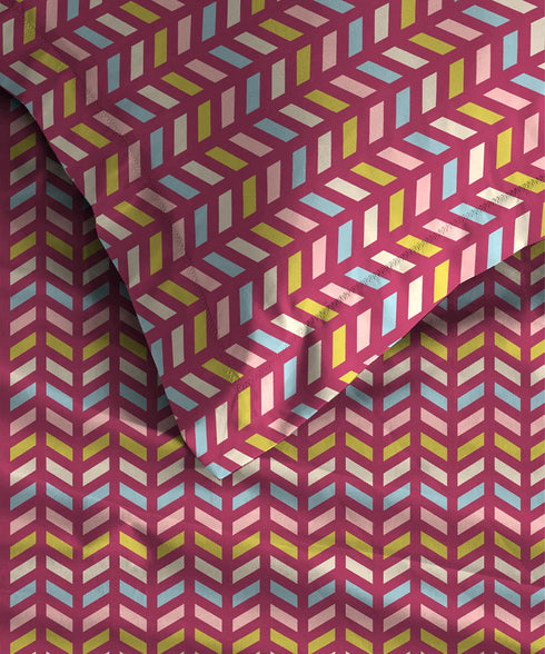 Urban Comfort King Fitted Bedsheet Set, Party Mood Pink|144 TC Cotton| 2 Pillow Covers