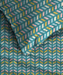 Urban Comfort King Fitted Bedsheet Set, Party Mood Teal|144 TC Cotton| 2 Pillow Covers