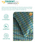 Urban Comfort King Fitted Bedsheet Set, Party Mood Teal|144 TC Cotton| 2 Pillow Covers