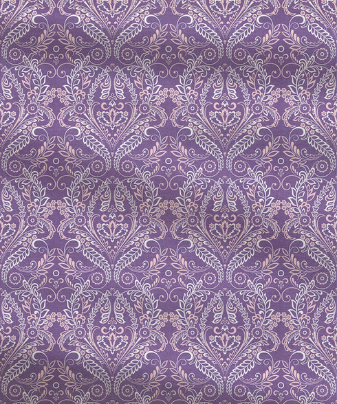 Moments Queen Bedsheet Set, Irene Purple |120 TC Cotton