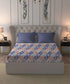 Moments Queen Bedsheet Set,Vivienne Blue|120 TC Cotton