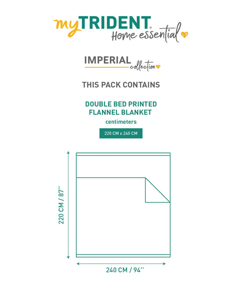 Home Essential Imperial 1 Ply Double Blanket, Mizuki| 290GSM